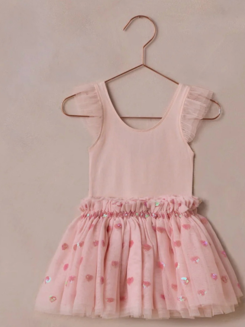 Girls Pink Tulle Heart Ballet Dress Matching Set